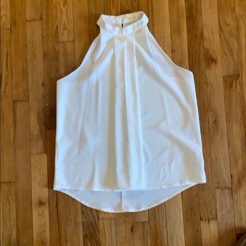 White high neck blouse